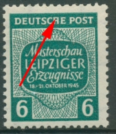 SBZ West-Sachsen Musterschau Leipzig Mit Plattenfehler 124 Y I Postfrisch - Neufs