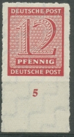 SBZ West-Sachsen 1945 Postmeistertrennung 119 C X Unterrand Postfrisch Geprüft - Ungebraucht