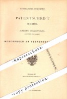 Original Patent - Martin Waldvogel In Pitten , Niederösterreich , 1880 , Absperrventil Für Dampfmaschine !!! - Pitten