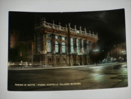 TORINO Di Notte - Piazza Castello - Palazzo Madama - 1958 - Palazzo Madama