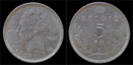 Belgium Leopold III 5 Frank 1936 VL- Pos A - 50 Francs