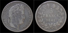 France Louis Philippe 5 Franc 1841W - 5 Francs