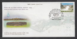 INDIA, 2014, SPECIAL COVER,  Heritage And Water Conservation Project,Talkatora, Stamp Exhibition, Jaipur  Cancelled - Lettres & Documents