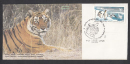 INDIA, 2013, SPECIAL COVER,  Ranthambore Tiger Reserve, Tigress Macchali, Jaipur  Cancelled - Cartas & Documentos