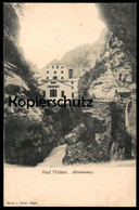 ALTE POSTKARTE BAD PFÄFERS (RÜCKSEITE) Taminaschlucht Ragaz Suisse Switzerland Schweiz Helvetia Ansichtskarte Postcard - Pfäfers