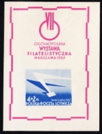 Poland 1957 Fi Bl.20 Philatelic Exhibition Gliding Warsaw Very Fine MNH** - Ongebruikt