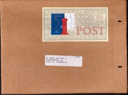 Netherlands: Protective Cover, 2001, 1 Stamp, Souvenir Sheet, Old Letter Box, High Value, Rare Real Use (traces Of Use) - Covers & Documents