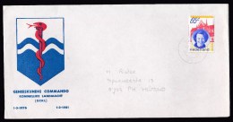 Netherlands: Field Post Cover, 1981, 1 Stamp, Logo Medical Command Armed Forces, Military Medics (traces Of Use) - Briefe U. Dokumente
