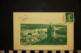 CP, 07, TOURNON Sur RHÔNE Vue Splendide De La Tour De La Vierge Et Du Panorama Des Alpes N° 370 Voyagé En 1912 - Tournon