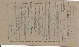 Ravitaillement Général/ Fiche De Controle/Carte Postale/Carte D'Alimentation/CONDAT/Corréze/ 1946       VPN7 - Unclassified