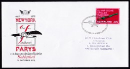 Netherlands: Cover, 1972, Charles Lindbergh Flight New York-Paris, Special Cancel Schiphol Airport (traces Of Use) - Storia Postale