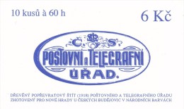 Czech Rep. / Stamps Booklet (1995) 0072 ZS 4 Czech Village; Shield Postal And Telegraph Office (J3742) - Ungebraucht