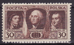 Poland 1932. Washington, MNH (**), Mi 271 LUX - Unused Stamps