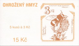 Czech Rep. / Stamps Booklet (1995) 0073-0075 ZS 1 (3 Pcs.) The Endangered Insects (J3790) - Ungebraucht