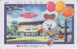 Télécarte Japon - MEDECINE - CROIX ROUGE -  LAPIN & Ballon - RED CROSS RABBIT & Balloon Japan Phonecard  - 536 - Lapins