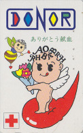 Télécarte Japon - MEDECINE - CROIX ROUGE - Don Du Sang - ANGE & ABEILLE - RED CROSS / ANGEL & BEE Japan Phonecard 537 - Honeybees