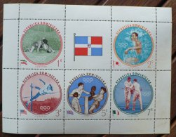 DOMINICANA - DOMINICAINE. JEUX OLYMPIQUES 1956, Lutte, Escrime, Boxe, Saut En Hauteur.  Bloc Feuillet Des N° Yvert 542/4 - Estate 1956: Melbourne