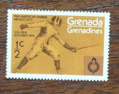 GRENADA GRENADINES, Escrime Fencing Fechten. 1 Valeur Emise En 1975 ** MNH - Esgrima