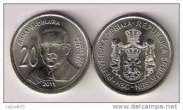 Serbia 20 Dinara 2011  UNC IVO ANDRIC NOBEL PRIZE WINNER - Serbie