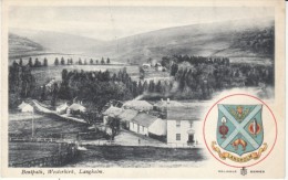 Langholm Scotland UK, Bentpath, Westerkirk, Crest, C1900s Vintage Postcard - Dumfriesshire