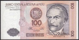 Peru 100 Intis 1987 P133 UNC - Perú