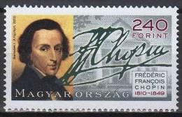 HUNGARY 2010 PEOPLE Famous Persons FRYDERIK CHOPIN - Fine Set MNH - Unused Stamps