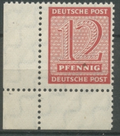 SBZ West-Sachsen 1945 Ziffern 132 X W Ecke Unten Links Aus Großbogen Postfrisch - Postfris