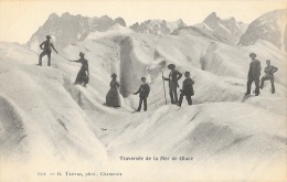 Alpinisme - Chamonix - Traversée De La Mer De Glace - Edition G. Tairraz - Carte Non Circulée - Mountaineering, Alpinism