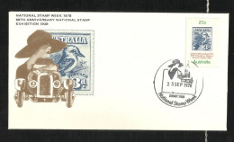 AUSTRALIA, 1978, National Stamp Week, 50th Anniversary Of National Stamp Exhibition 1928, Bird, POST COVER - Covers & Documents