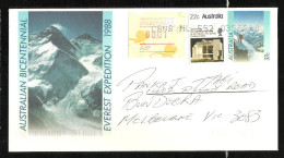 AUSTRALIA, 1988,  Bicentennial Everest Expedition, Snow, Mountain, , POST COVER - Lettres & Documents