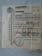 Hungary  Elismervény   221000 Korona  1926  - BEDEG   BA170.3 - Chèques & Chèques De Voyage