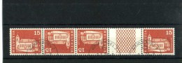 - SUISSE . BANDE DE 4 TIMBRES TÊTE-BÊCHE . OBLITERES 1973 . - Tete Beche