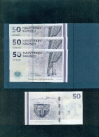 Denmark 50,  50 Kroner. 2015 . UNC.  1 Banknote. Se Description. - Denmark