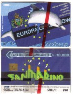 SAN MARINO(chip) - Dolphin Delfino Europa Card Show Riccione 1998 10000 Lire Nuove Cod.schede.03 - Saint-Marin