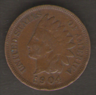 U.S.A. - STATI UNITI D' AMERICA - ONE CENT ( 1904 ) - INDIAN HEAD - 1859-1909: Indian Head