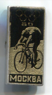 Cycling Bicycling Ciclismo - Moscow Russia, Olympic 1980. Vintage Pin Badge, 35 X 20 Mm - Cyclisme