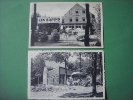 Lot De 2 Cartes De HEZE ( GREZ - DOICEAU ) : Pension De Famille Café Restaurant LES SAPINS / Hôtel Laiterie Du Panorama - Graven