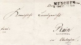 Vorphila - Briefhülle MÜNCHEN 4. DEC 1840 Nach RAIN/Obb - Préphilatélie