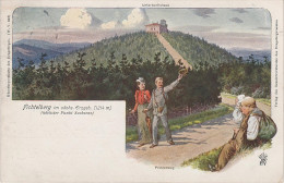 Litho AK Oberwiesenthal Fichtelberg Unterkunftshaus Stempel Höchster Punkt Bergbaude Baude Bei Annaberg Cranzahl Sehma - Oberwiesenthal