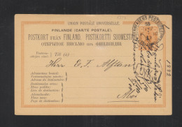 Finland Stationery 1882 Postkupee To Abo - Enteros Postales