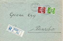 YOUGOSLAVIE LETTRE RECOMMANDEE 1936 - Cartas & Documentos