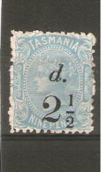 TASMANIA 1891 2½d  On 9d Pale Blue SG 168 Perf 11½  MOUNTED MINT Cat £18 - Ungebraucht
