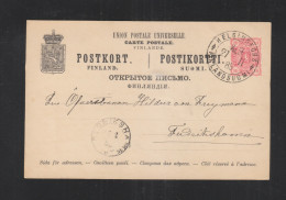 Finland Stationery 1889 Helsinki - Enteros Postales