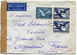 AUTRICHE LETTRE CENSUREE PAR AVION DEPART WIEN 29-1-52 POUR LA FRANCE - Other & Unclassified