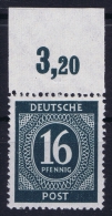 Gemeinschaftsausgaben Mi Nr 923 A P OR  Ndgz  Farbgeprüft MNH/**/postfrisch Oberrandstück - Mint