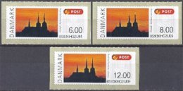 DENMARK / DANEMARK (2012) - NORDIA 2012 - ATM - Roskilde Cathedral Domkirke - Série / Set 3 Values - Timbres De Distributeurs [ATM]