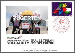 DZ - 2014 - FDC- Int. Year Of Solidarity With Palestine Mezquita Mosque Mosquee Dom Of The Rock Moschee - Covers