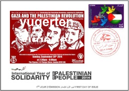 DZ - 2014 - FDC- Int. Year Of Solidarity With Palestine FATAH PLO Gaza Arafat - Covers