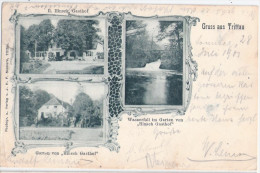 Gruss Aus TRITTAU Jugendstil 28.7.1901 Gasthof R Hinsch Garten Wasserfall - Trittau