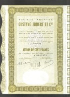 Societè Anonyme Gustave Jobert Algerie Action De 100 Francs 1963  Doc.182 - Afrique